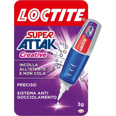 CLONA system: LOCTITE SUPER ATTAK VETRO 3G - 2047412 - Cancelleria,  Ufficio, Scuola-COLLE E NASTRI ADESIVI