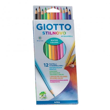 Pastelli in Legno Acquerellabili Giotto Stilnovo Acquarell Water Colors 3.3  mm da 12 e 24 pz