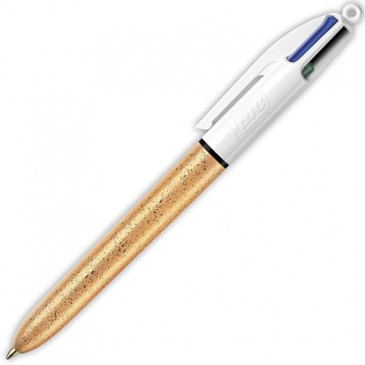 Penna a Sfera Bic 4 Colori punta 1 mm - Fusto Champagne