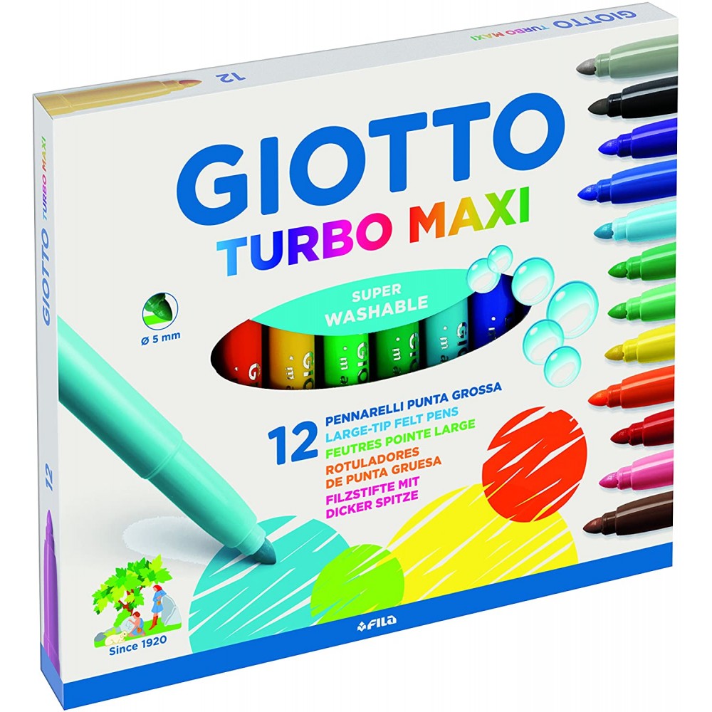 Matite colorate maxi per bambini 12 pz GIOTTO Stilnovo Maxi Colori