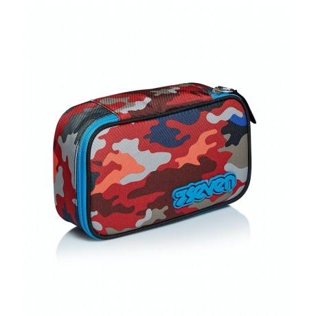 Astuccio Attrezzato Quick Case 1 Zip Seven® - Adventure Camo Tonalità Rosso