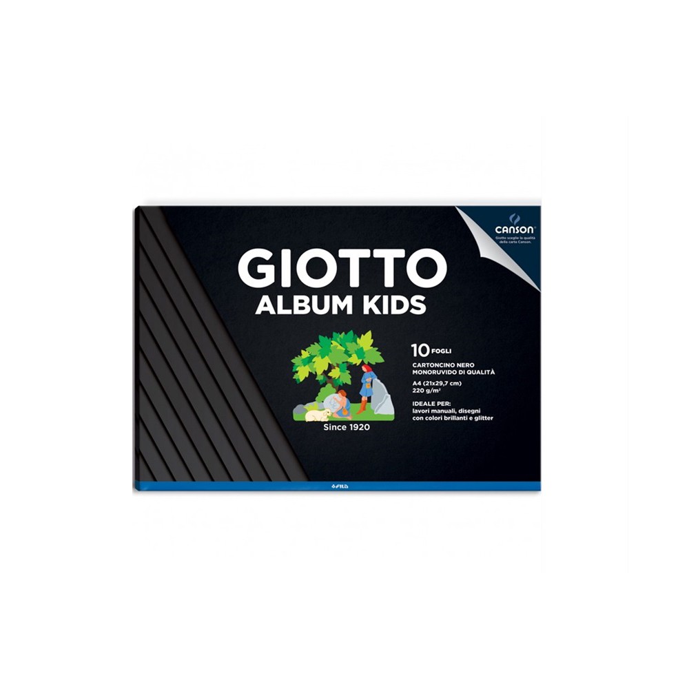 Album Kids Giotto Cartoncino Nero A4 10 Fogli