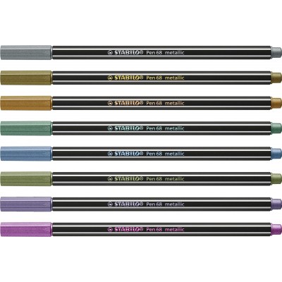 Pennarello Premium Metallizzato Stabilo Pen 68 Metallic Cofanetto da 8  Colori Assortiti