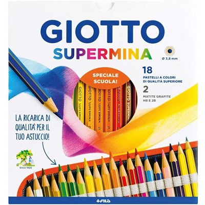 Valigetta Colori 36 Pastelli a matita Tinta Unita + 18 Brush Pen bipunta :  : Cancelleria e prodotti per ufficio